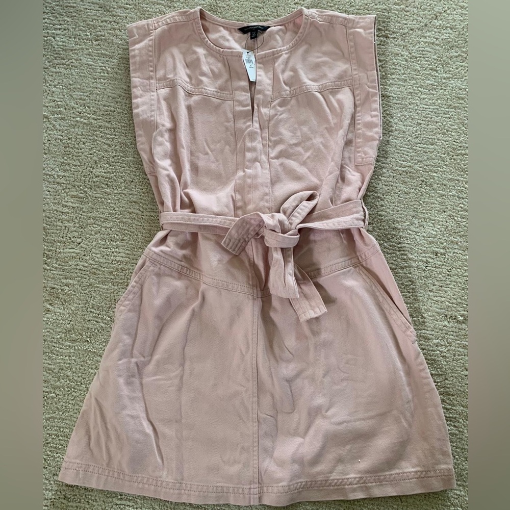 BR pink denim dress